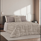 Trapunta matrimoniale motivo geometrico assortito jacquard | Rohome