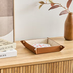 Vassoio svuota tasche in vinile colore cuoio | Rohome
