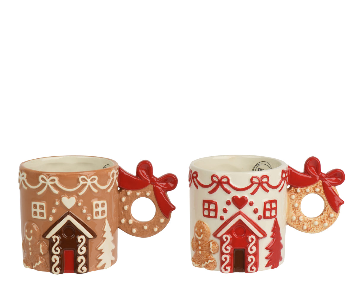 Mug natalizia in porcellana casa pan di zenzero | Rohome