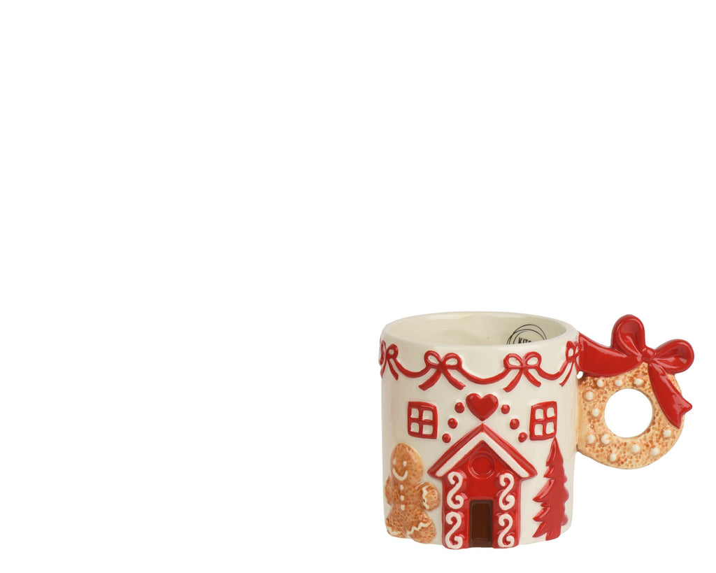 Mug natalizia in porcellana casa pan di zenzero | Rohome