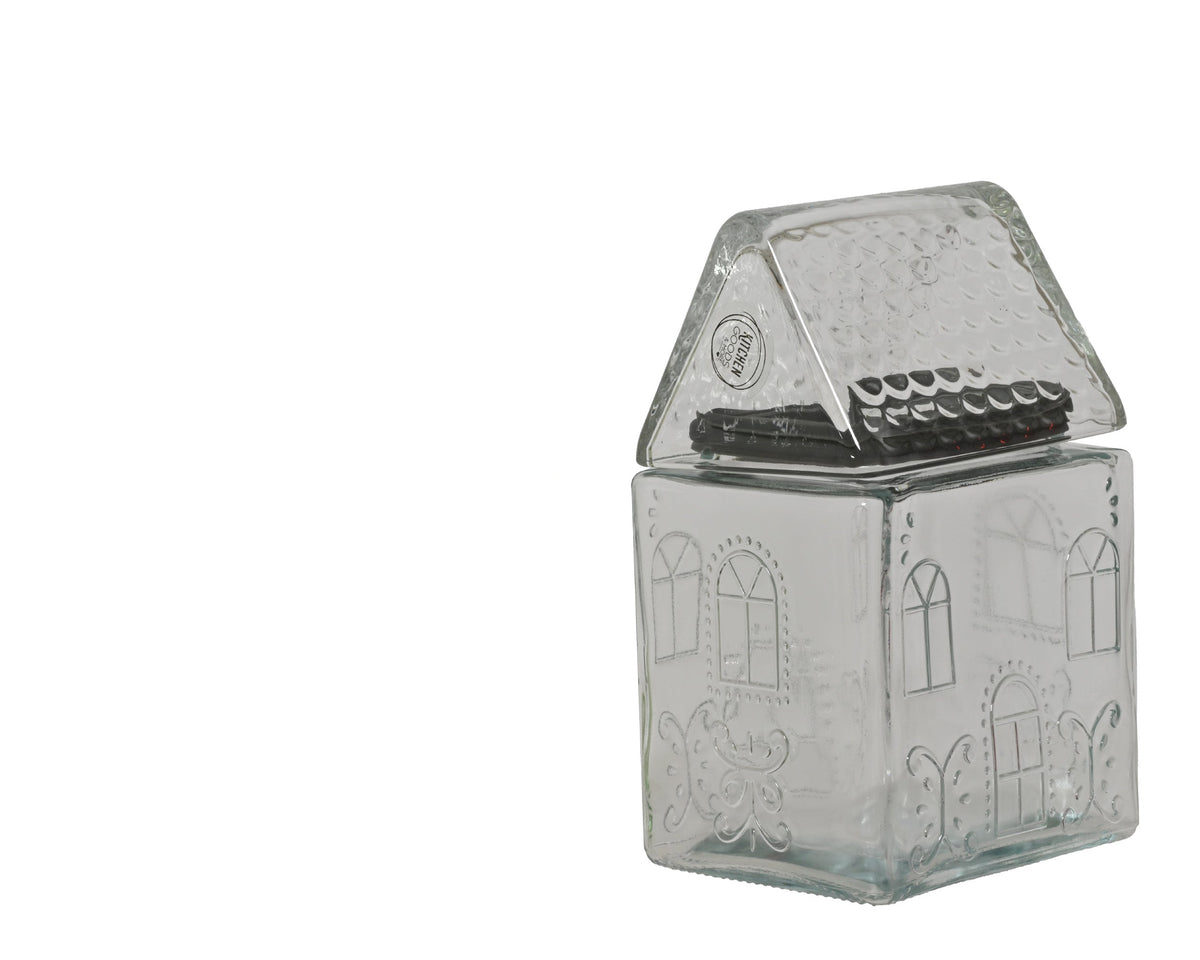 Barattolo in vetro a forma di casetta | rohome
