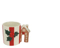 Mug natalizia in ceramica con righe | Rohome