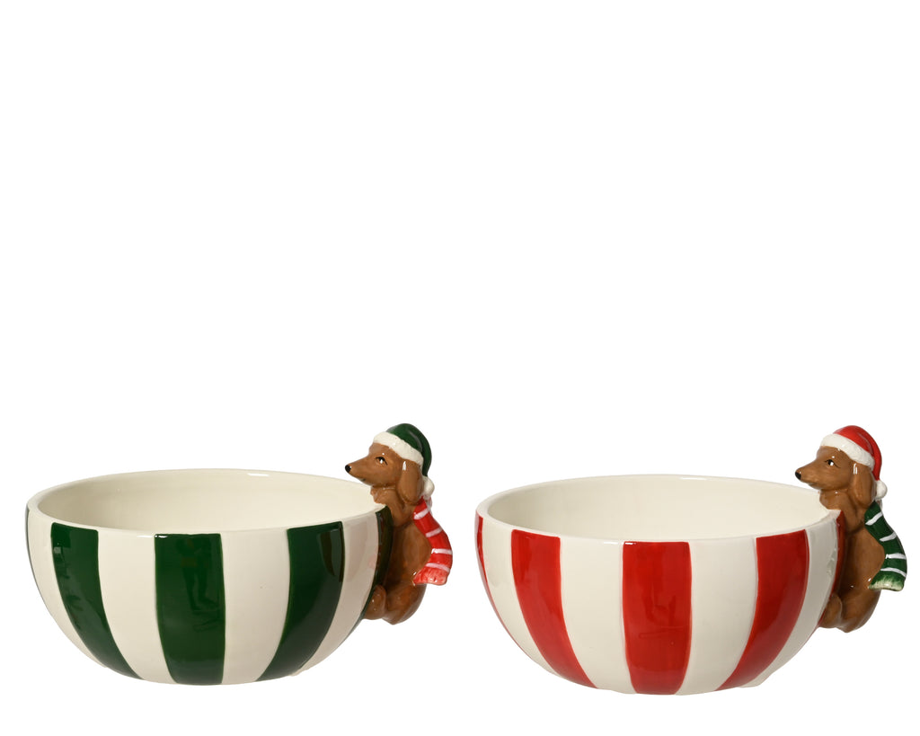 Tazza natalizia in ceramica con righe | Rohome