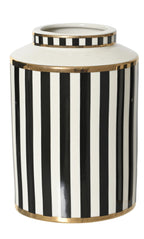 Vaso in porcellana con righe nere | Rohome