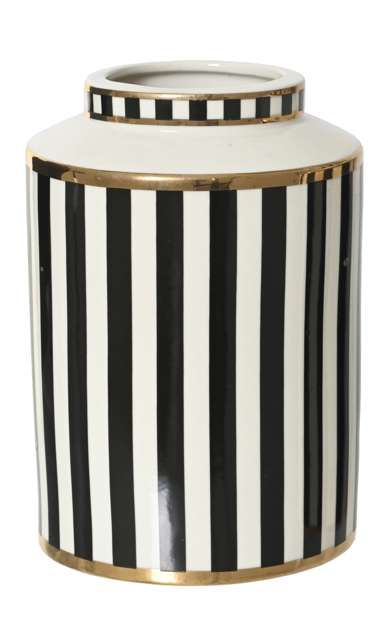 Vaso in porcellana con righe nere | Rohome
