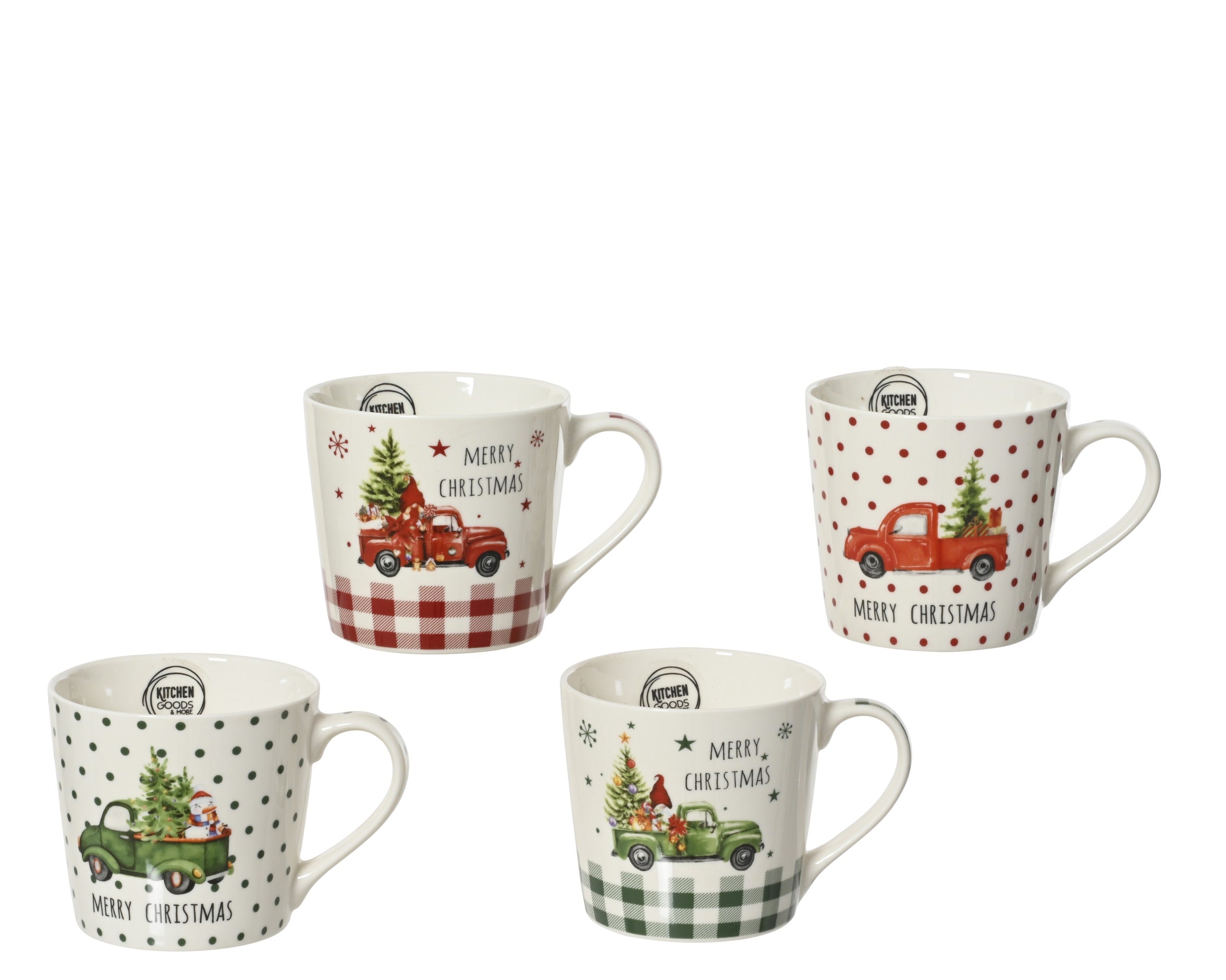 Mug in ceramica natalizia con albero e camion | Rohome