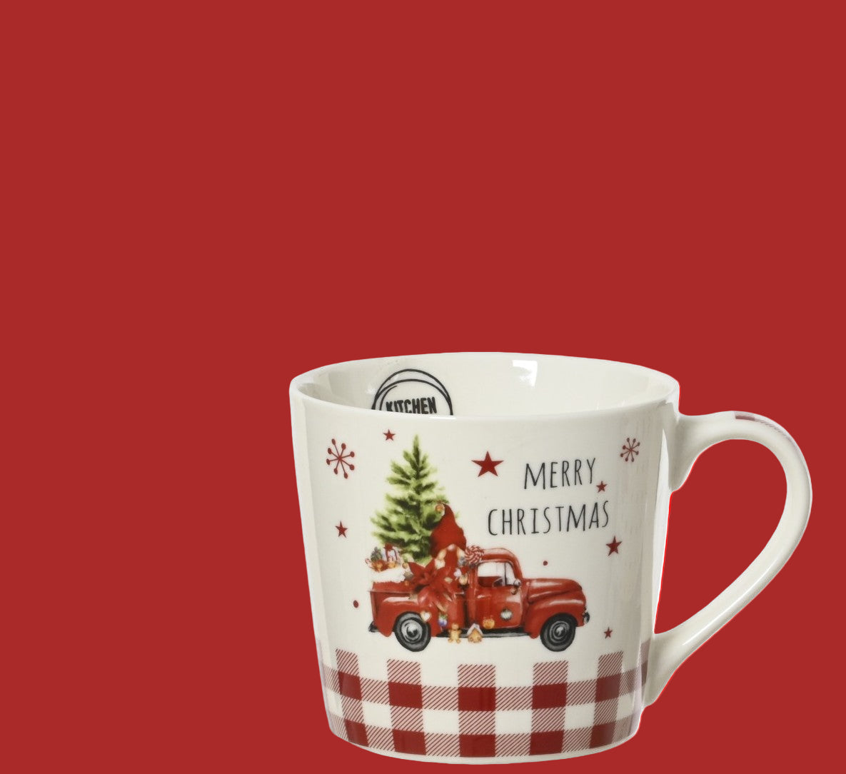 Mug in ceramica natalizia con albero e camion | Rohome