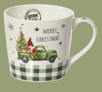 Mug in ceramica natalizia con albero e camion | Rohome