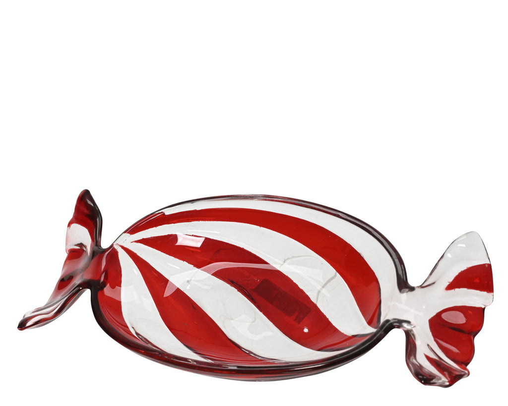 Piatto a forma caramella bianco e rosso | rohome