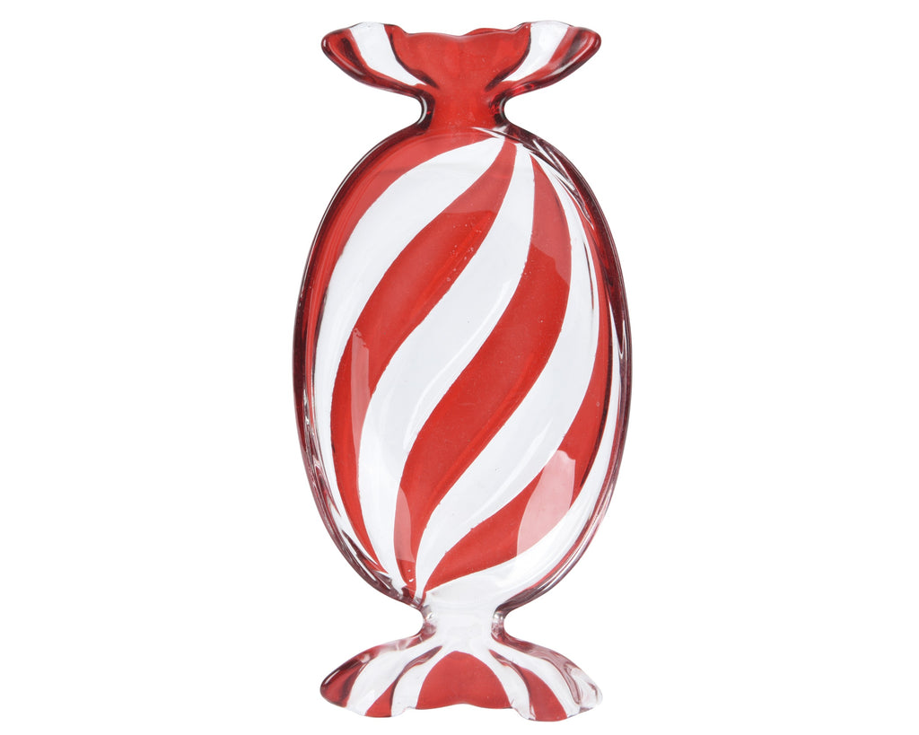 Piatto a forma caramella bianco e rosso | rohome