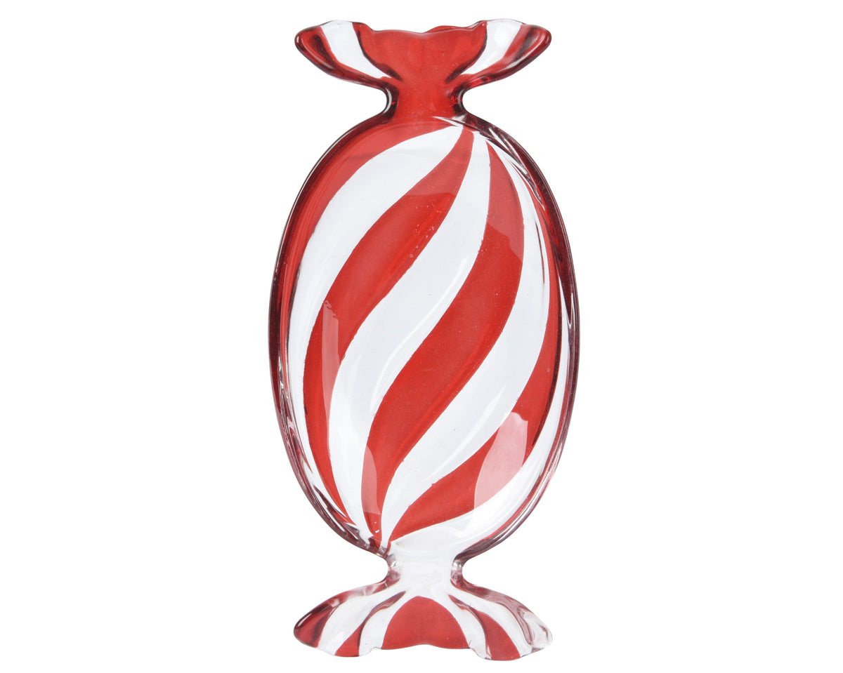 Piatto a forma caramella bianco e rosso | rohome
