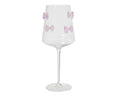 Set 6 calici da vino con fiocchi rosa in vetro soffiato | rohome