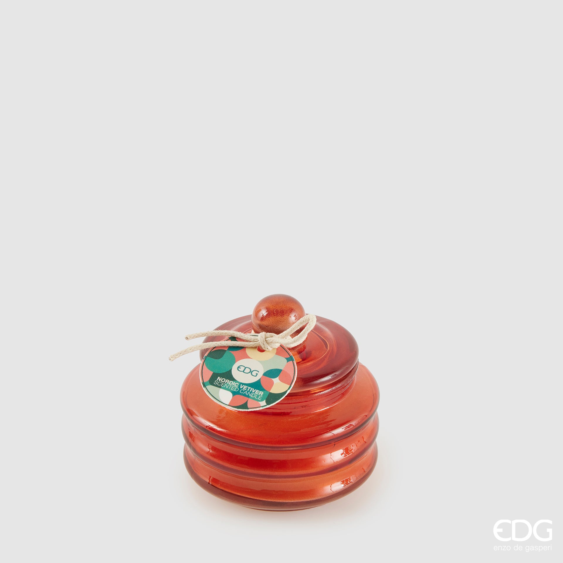 Edg - Bomboniera Candela profumata circle rossa h.7.5cm| Rohome