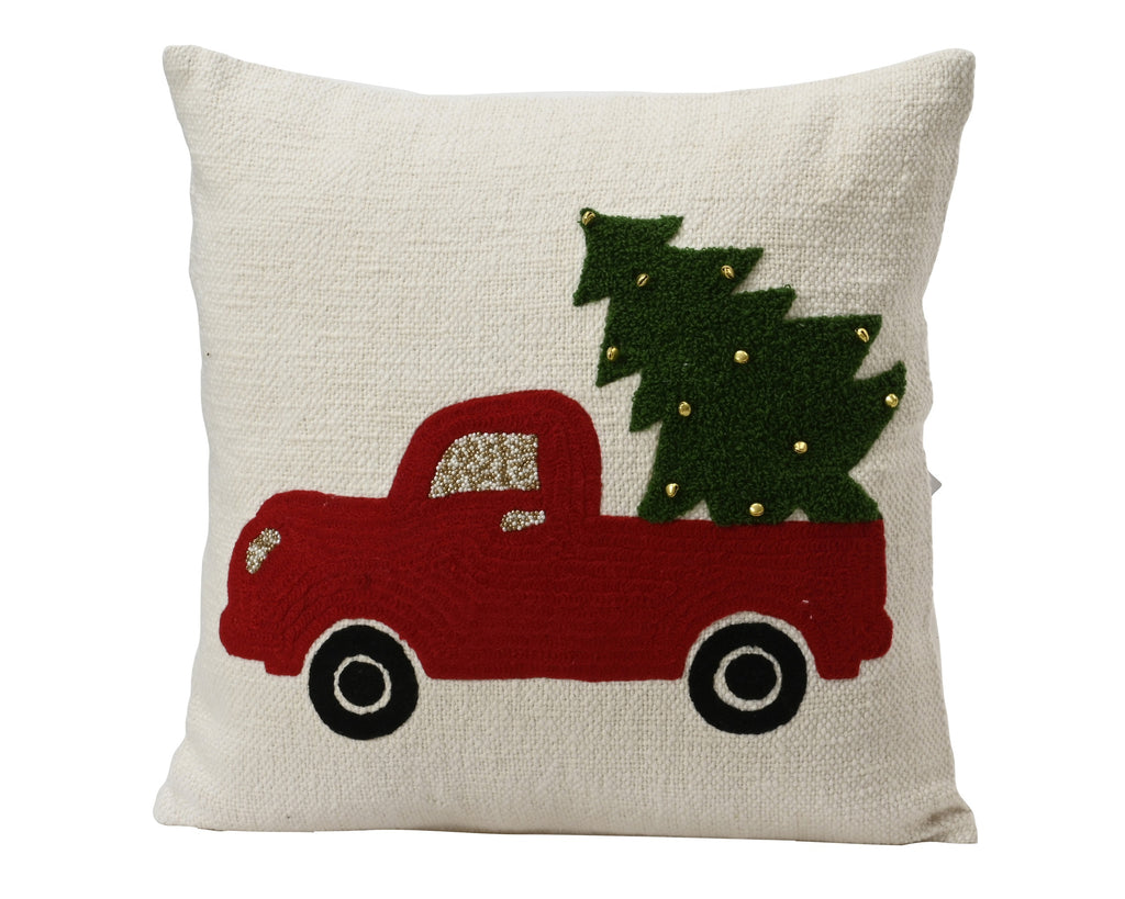 Cuscino natalizio con camion ed albero  | Rohome
