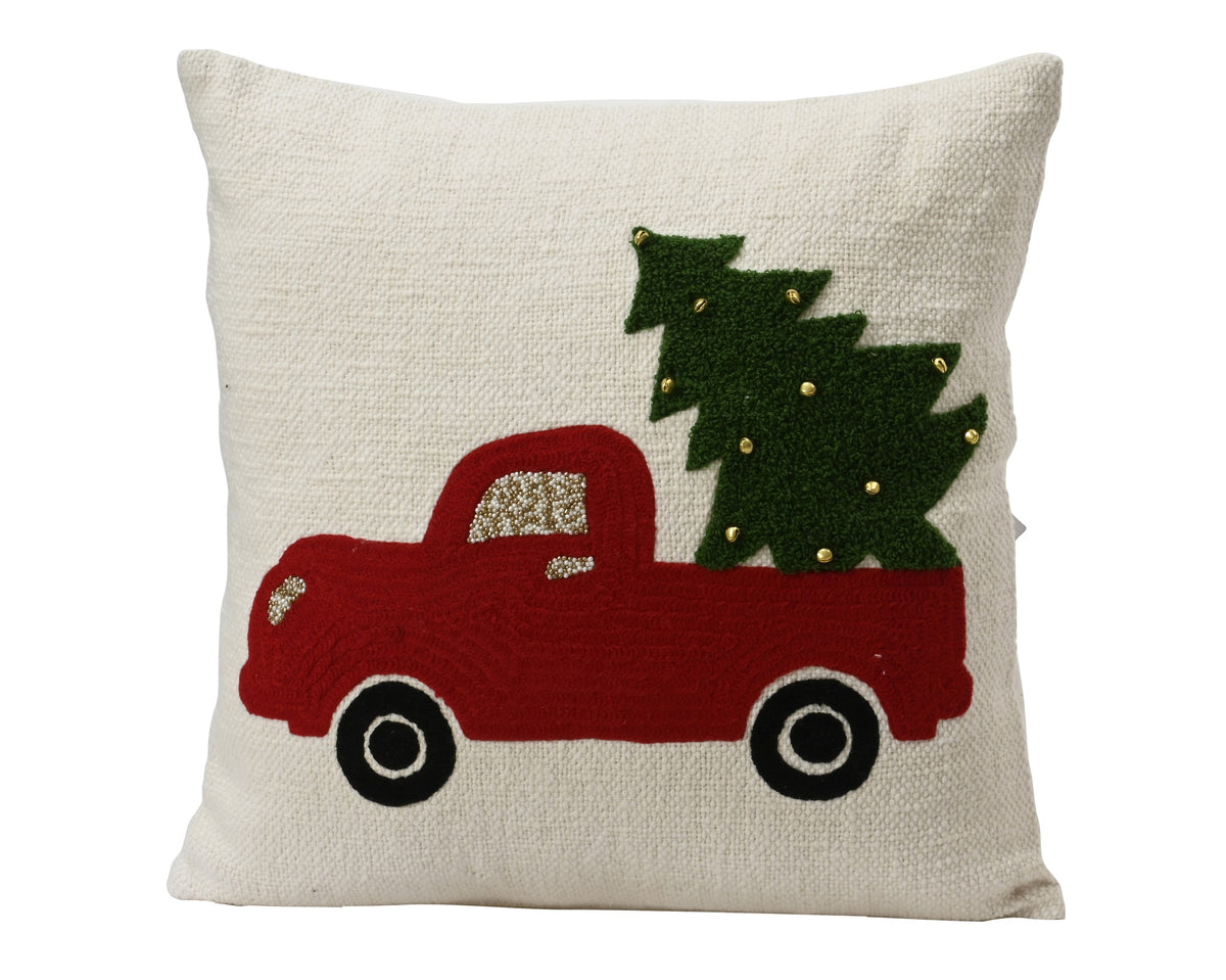 Cuscino natalizio con camion ed albero  | Rohome