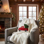 Cuscino natalizio con camion ed albero  | Rohome