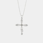 Collana in Argento a forma di croce con zirconi | Rohome