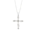 Collana in Argento a forma di croce con zirconi | Rohome