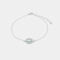 Bracciale in argento con zircone grande azzurro | Rohome