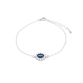 Bracciale in argento con zircone grande blu | Rohome