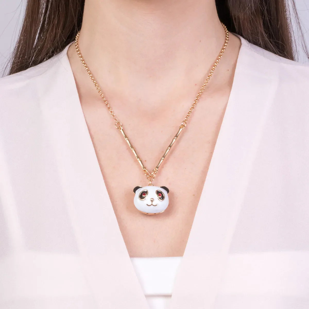 Collana in Metallo placcata oro con panda | Rohome