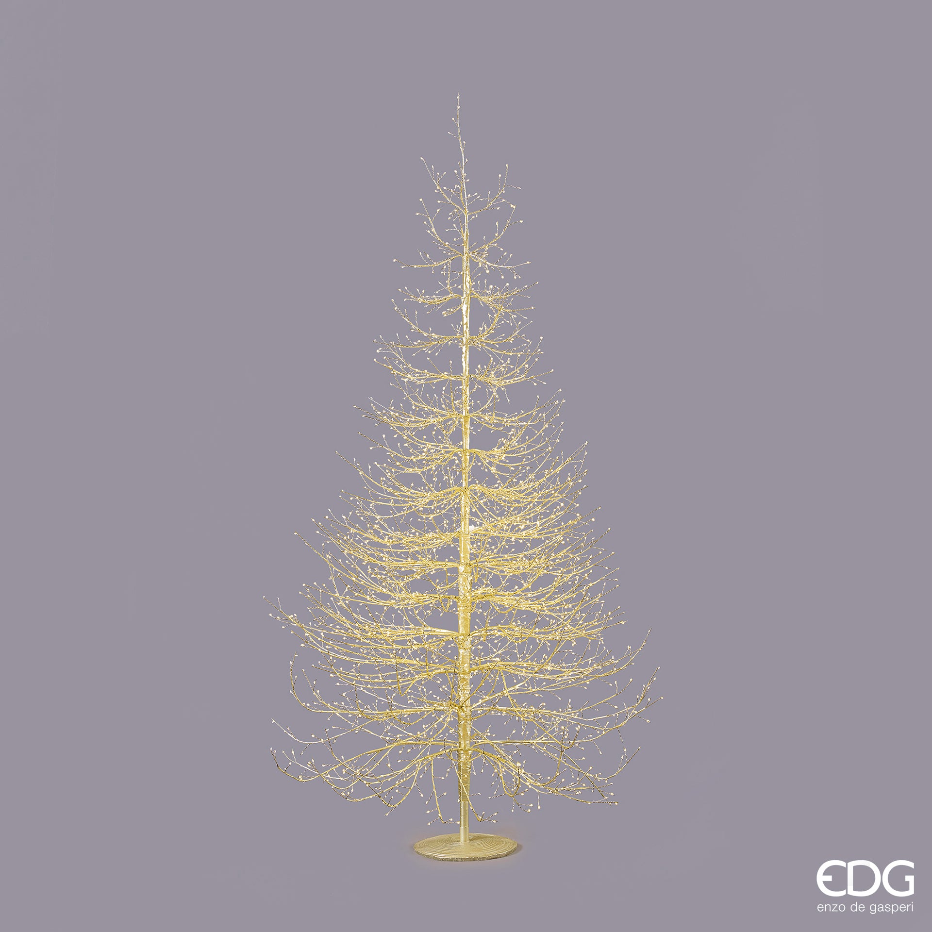 Edg - albero faggio rich luminoso 2690 led gold | rohome
