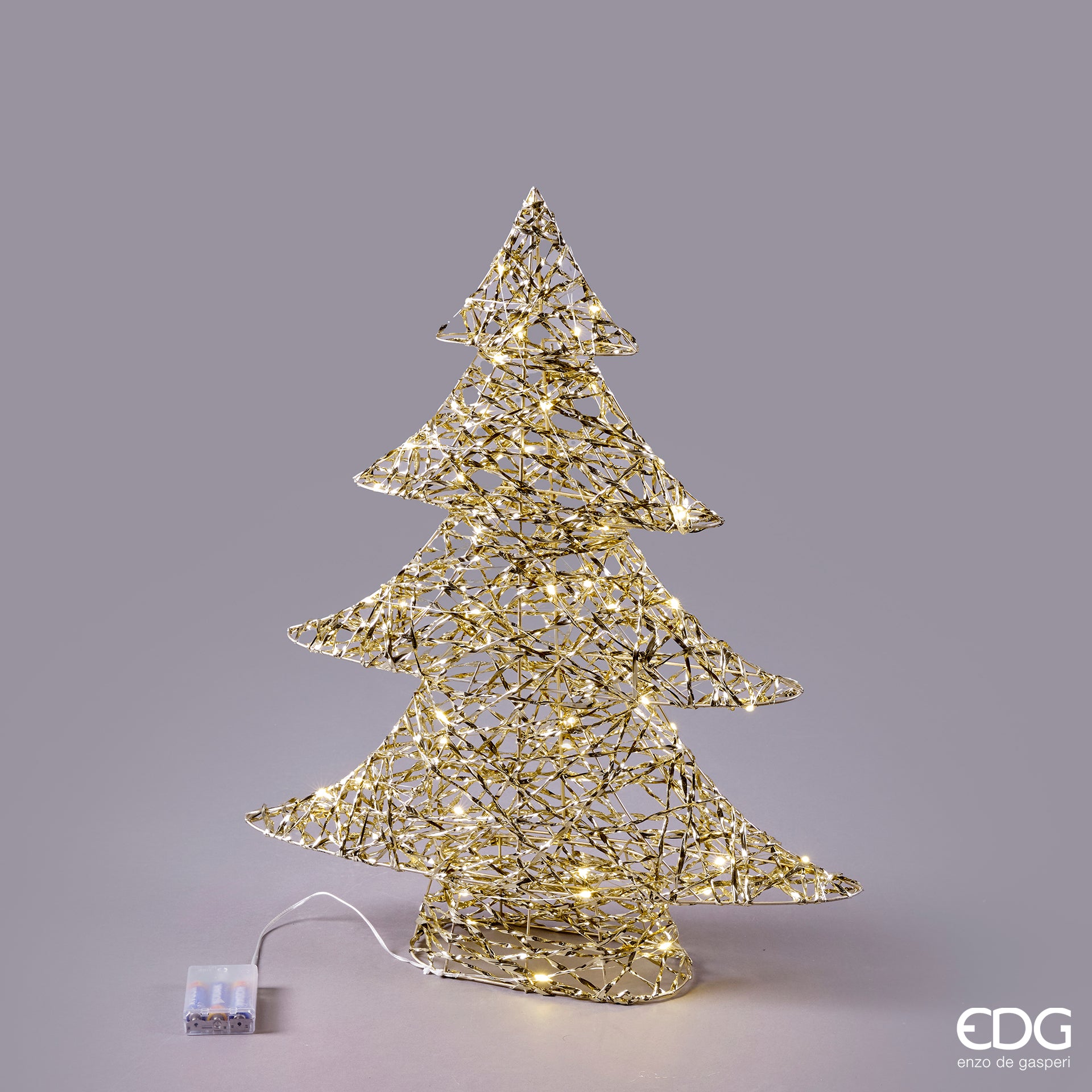 Edg - Albero led intreccio in metallo 60 microled | Rohome