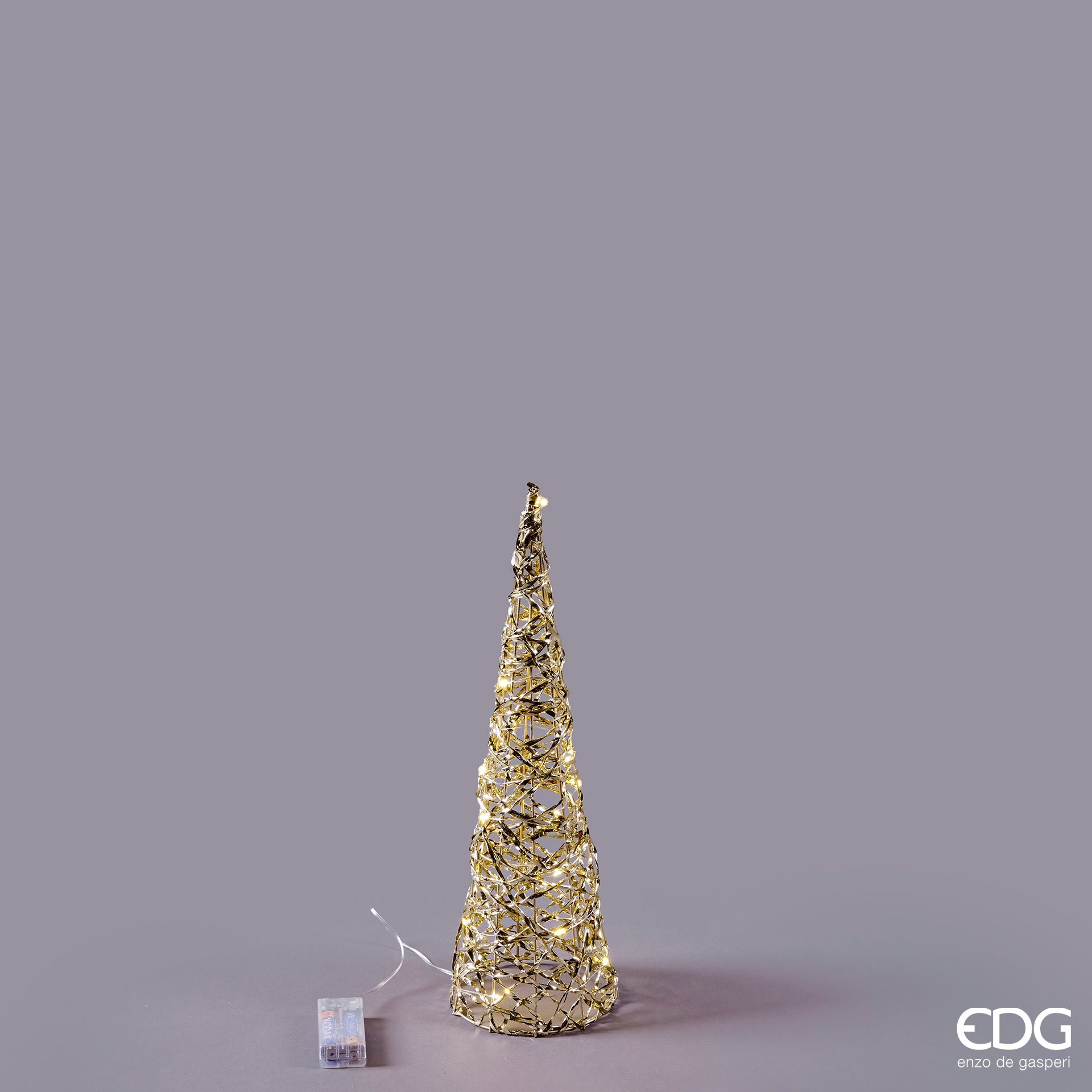Edg - Albero led intreccio in metallo cono 20 microled | Rohome