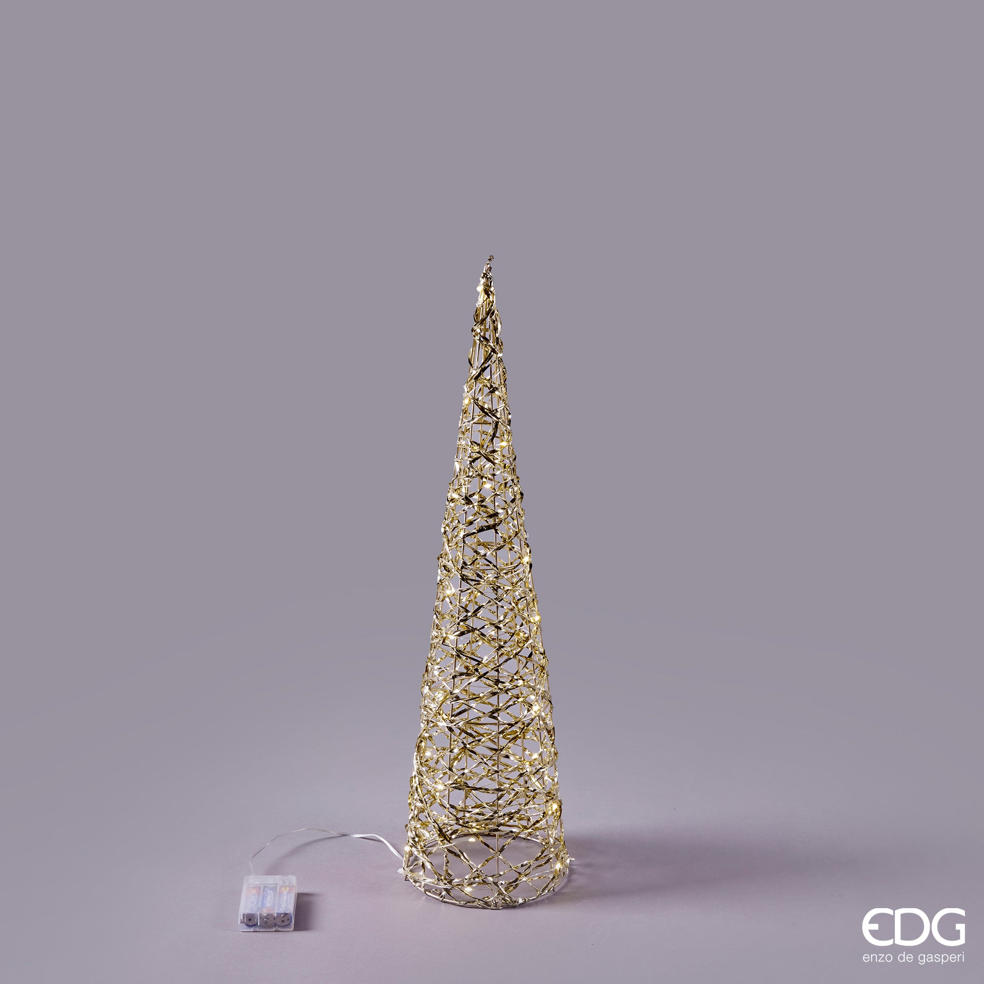 Edg - Albero led intreccio in metallo cono 30 microled | Rohome