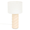 Lampada da tavolo cilindro ondulato beige | Rohome