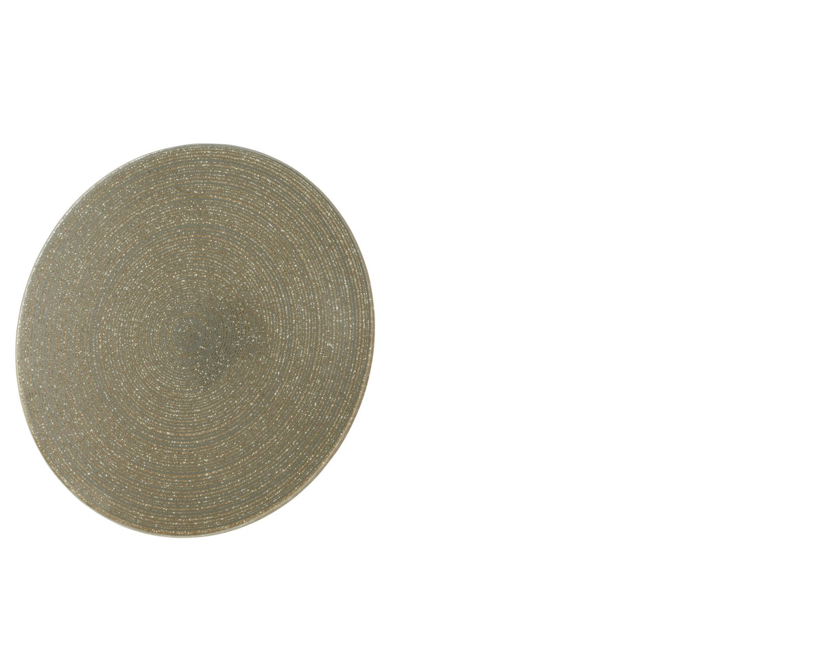 Sottopiatto in vetro specchio rotondo a strisce | rohome