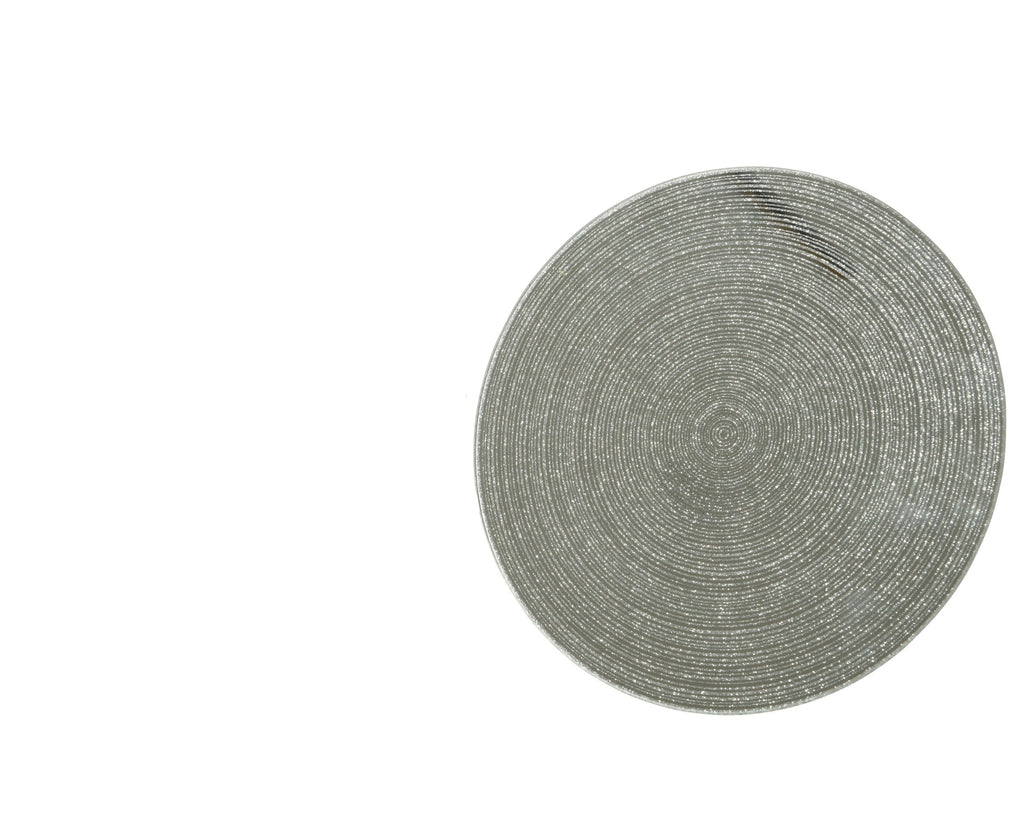 Sottopiatto in vetro specchio rotondo a strisce | rohome
