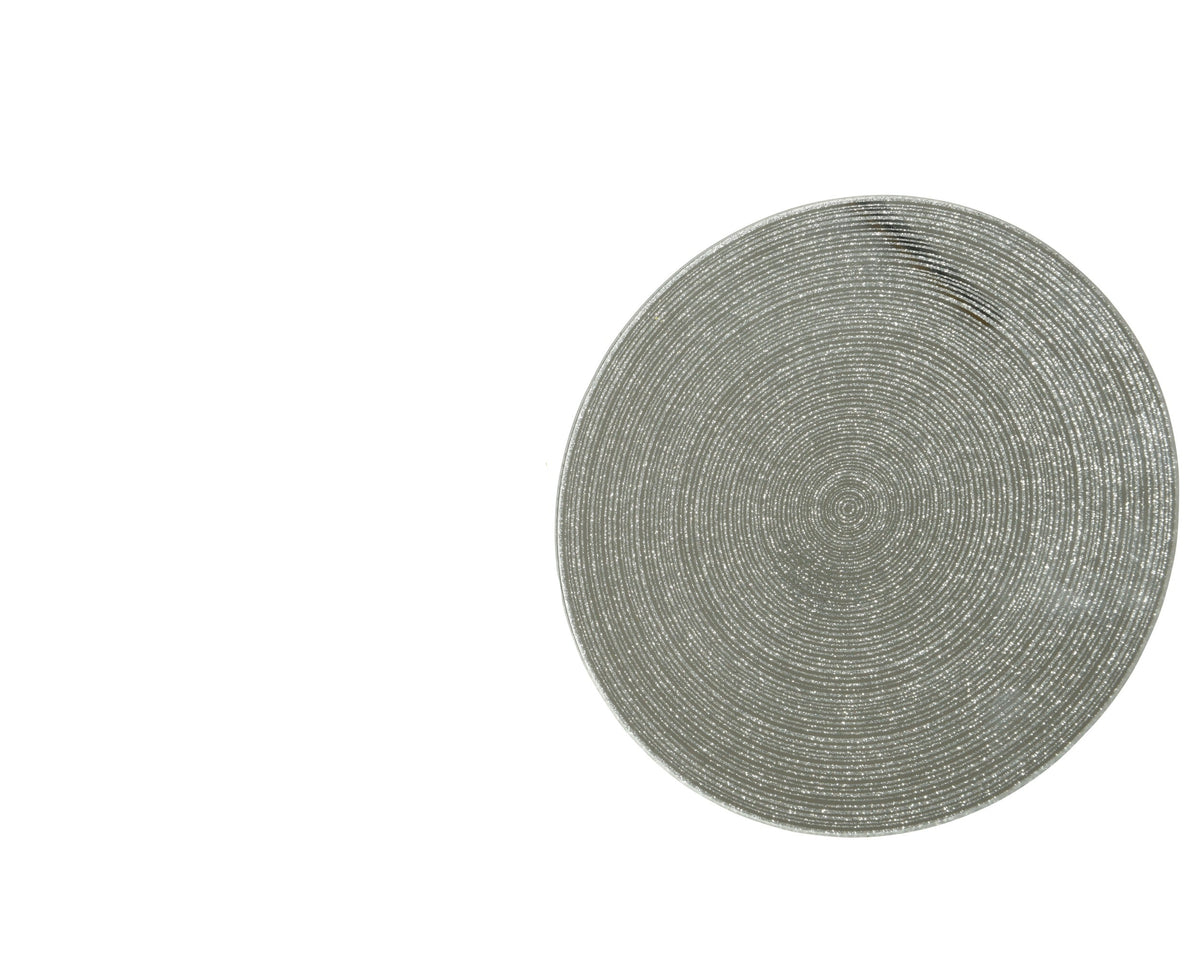 Sottopiatto in vetro specchio rotondo a strisce | rohome