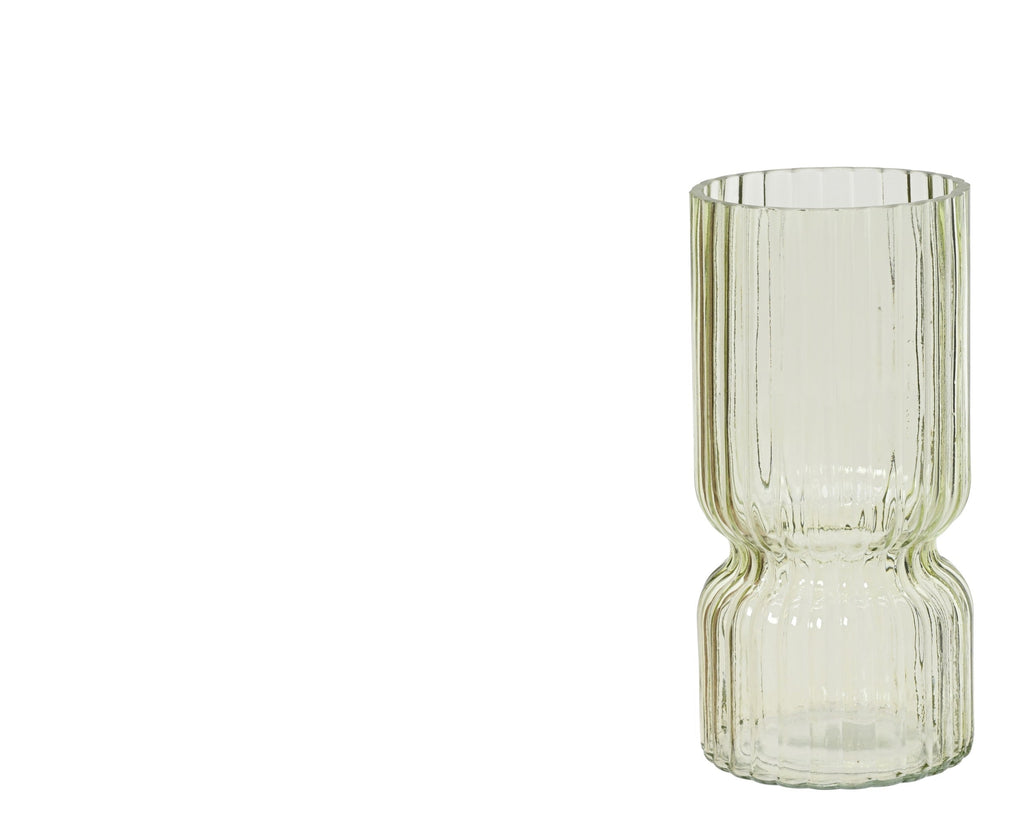 Vaso in Vetro Soffiato Colorato – Design Moderno a Coste| Rohome