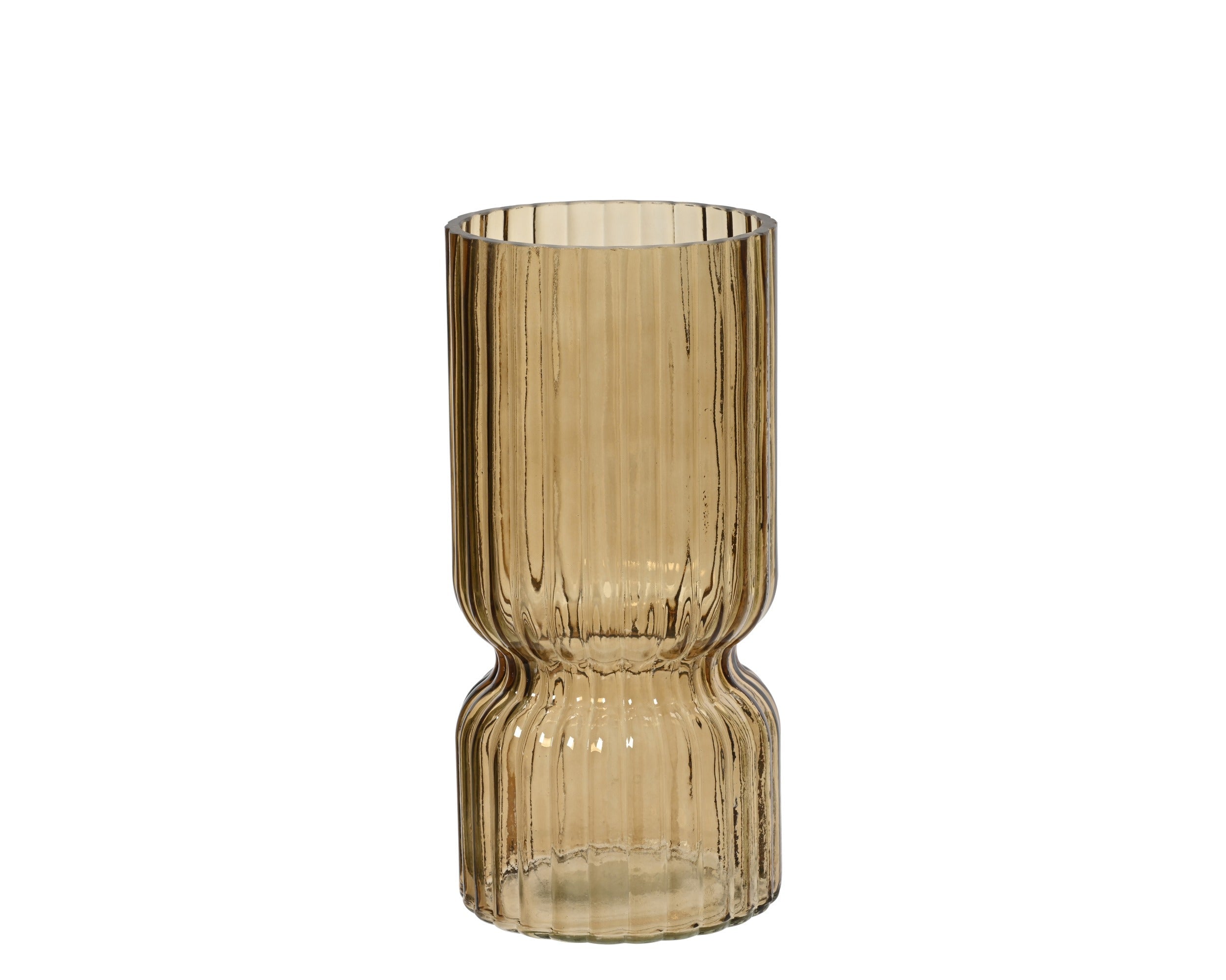 Vaso in Vetro Soffiato Colorato – Design Moderno a Coste| Rohome