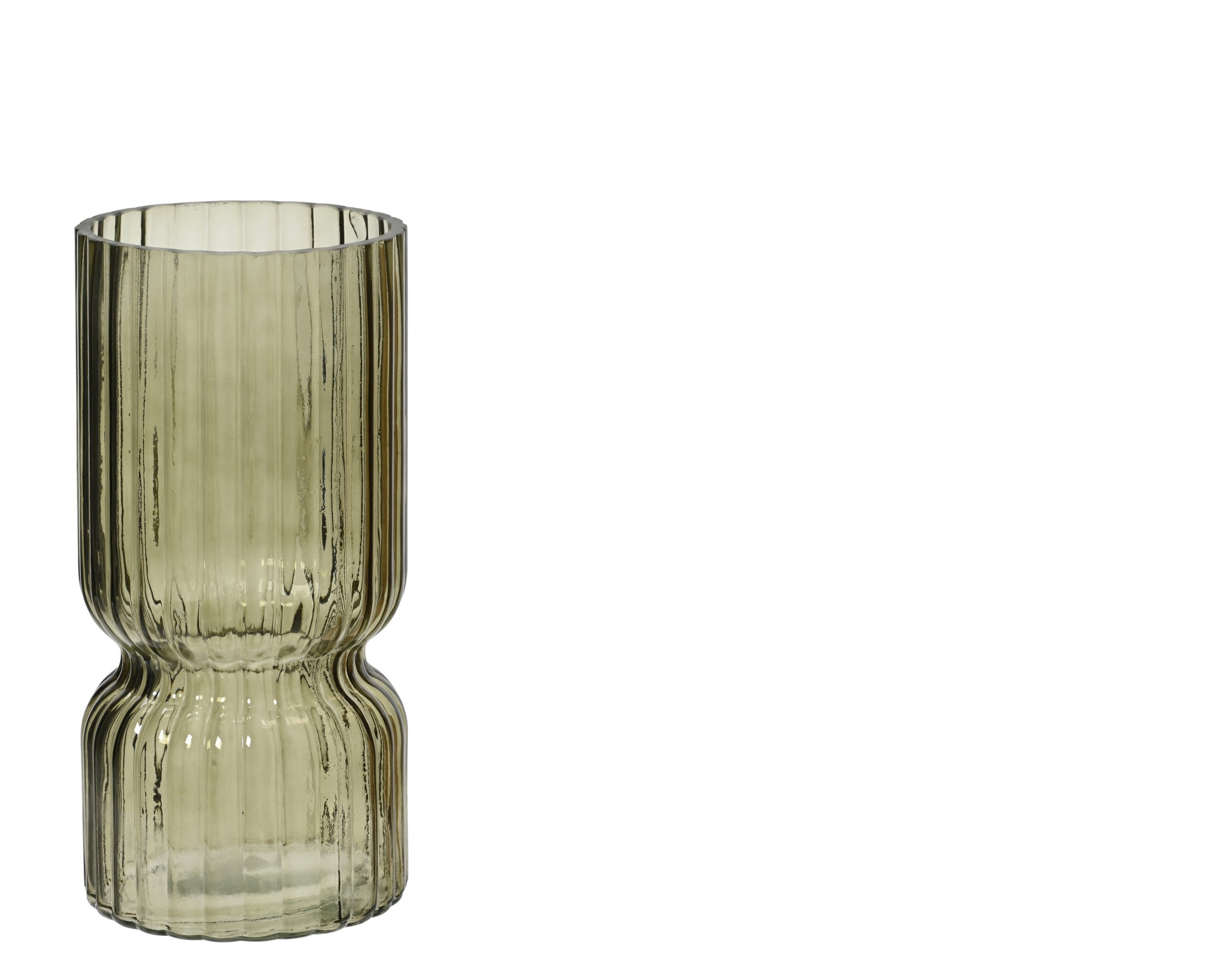 Vaso in Vetro Soffiato Colorato – Design Moderno a Coste| Rohome