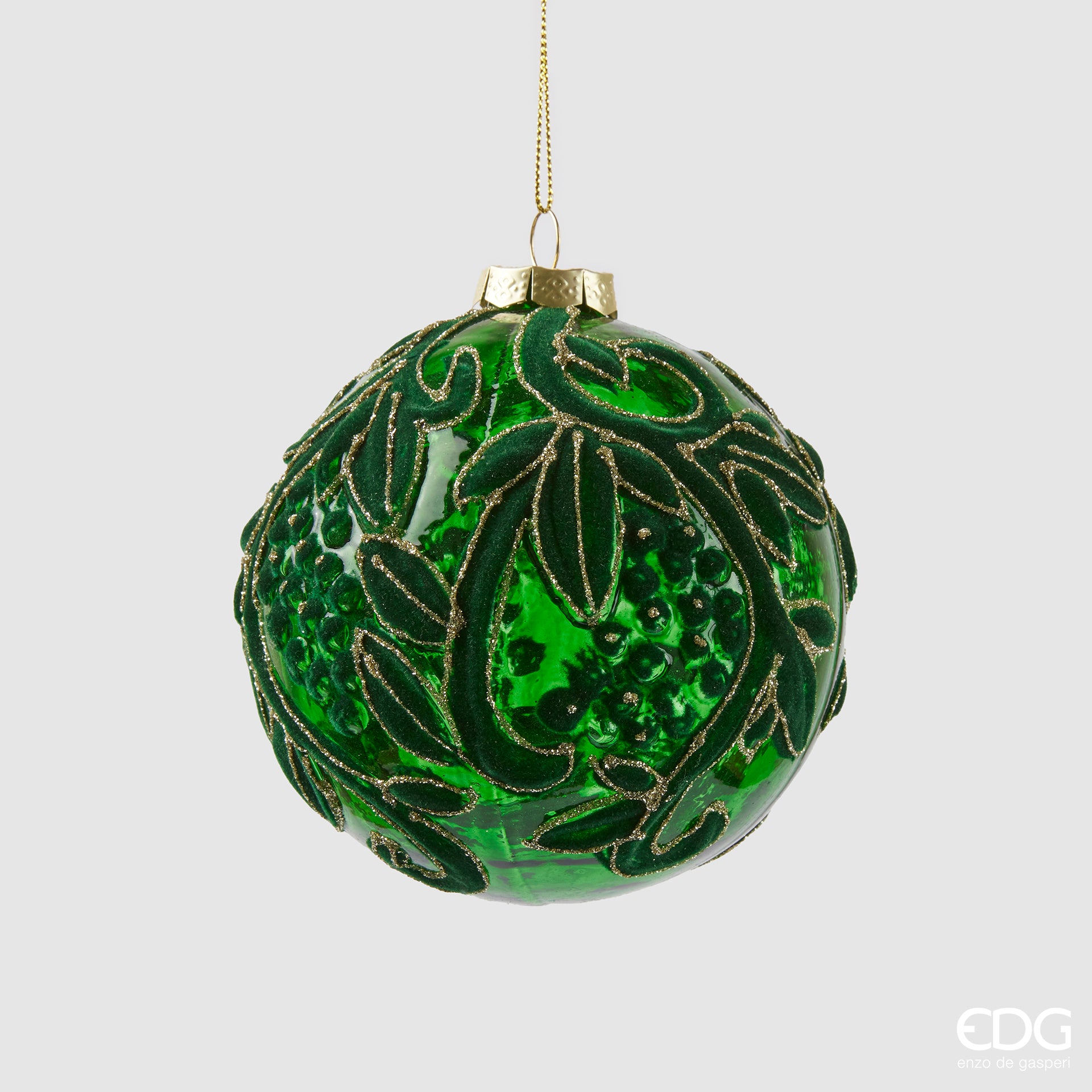 Edg - green gold mosaic christmas ball | rohome