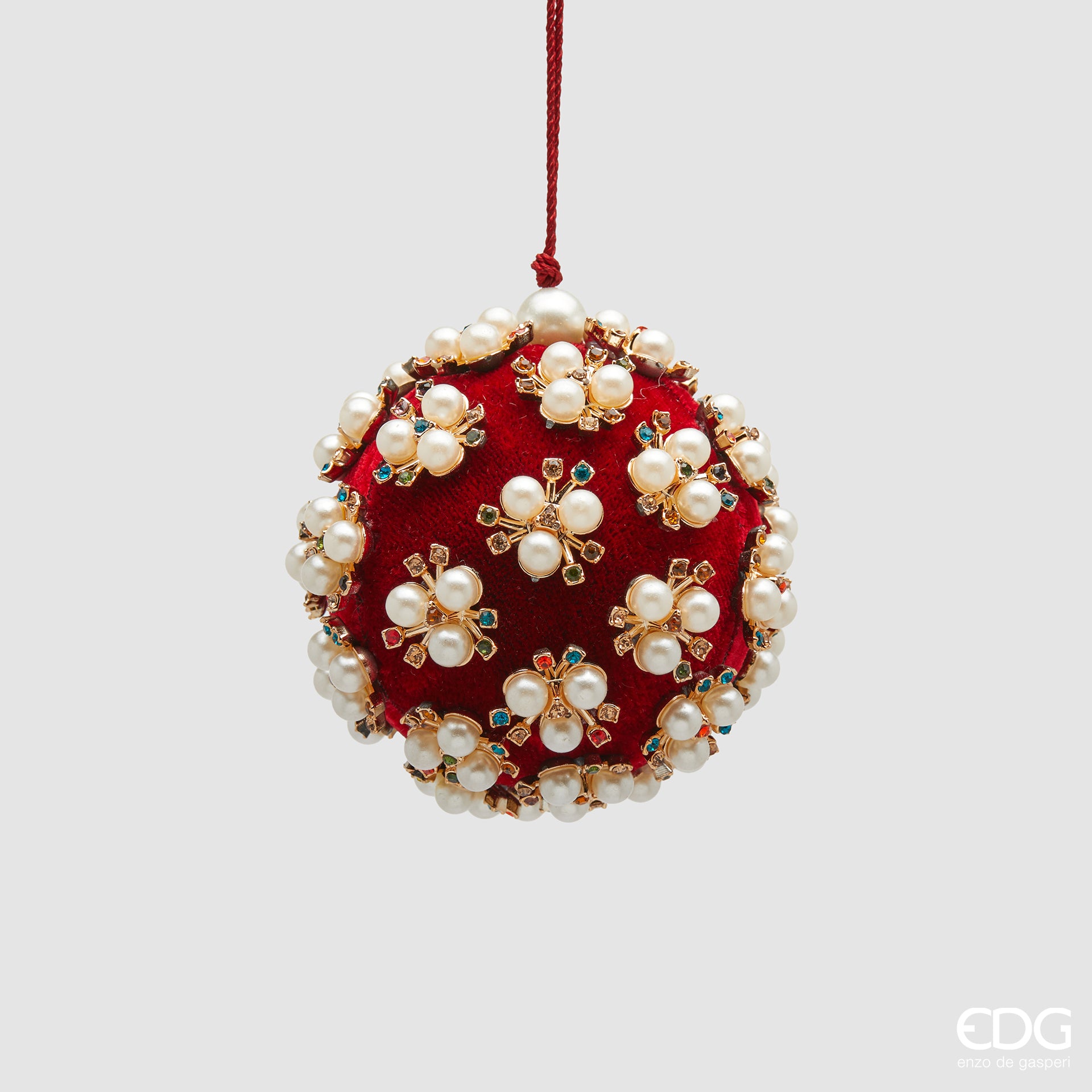 Edg - Palla di natale Elizabeth D. 8 rossa | Rohome