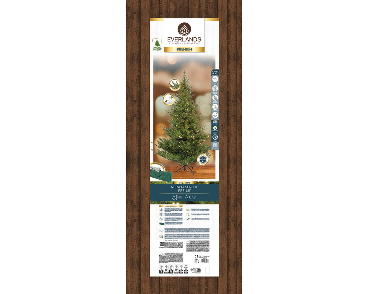 Albero di nalate Norway spruce h.210 con 900 led | rohome