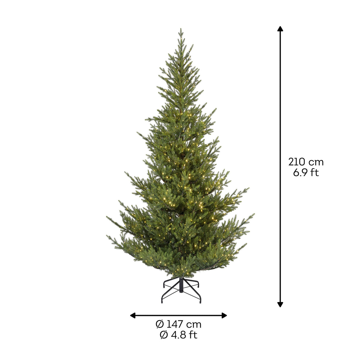 Albero di nalate Norway spruce h.210 con 900 led | rohome