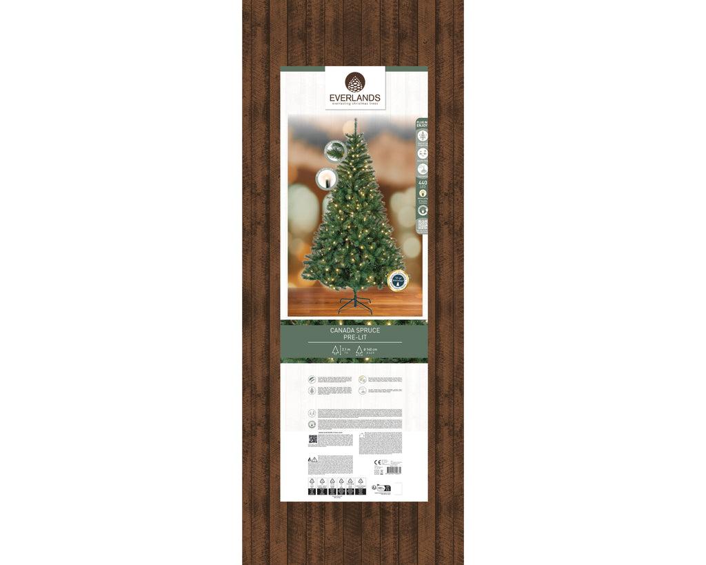 Albero di natale abete canada spruce 440 led h.180 cm | rohome