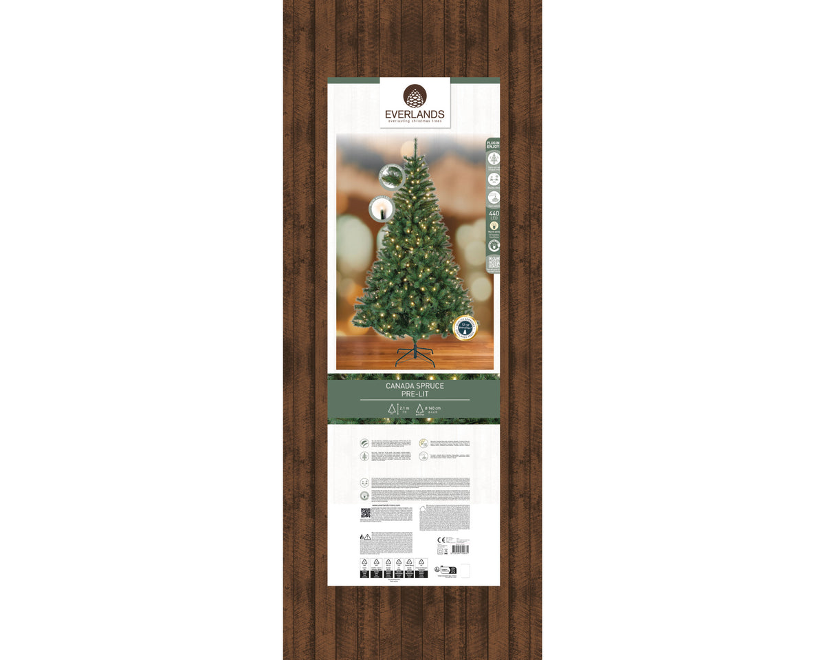 Albero di natale abete canada spruce 440 led h.180 cm | rohome