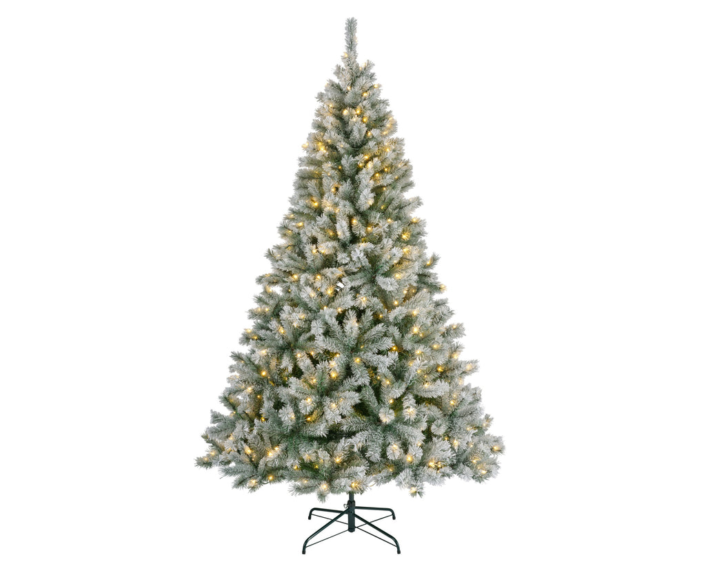 Albero di natale abete canada spruce frosted 440 led h.180 cm | rohome