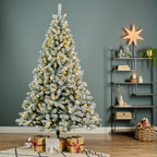 Albero di natale abete canada spruce frosted 440 led h.180 cm | rohome