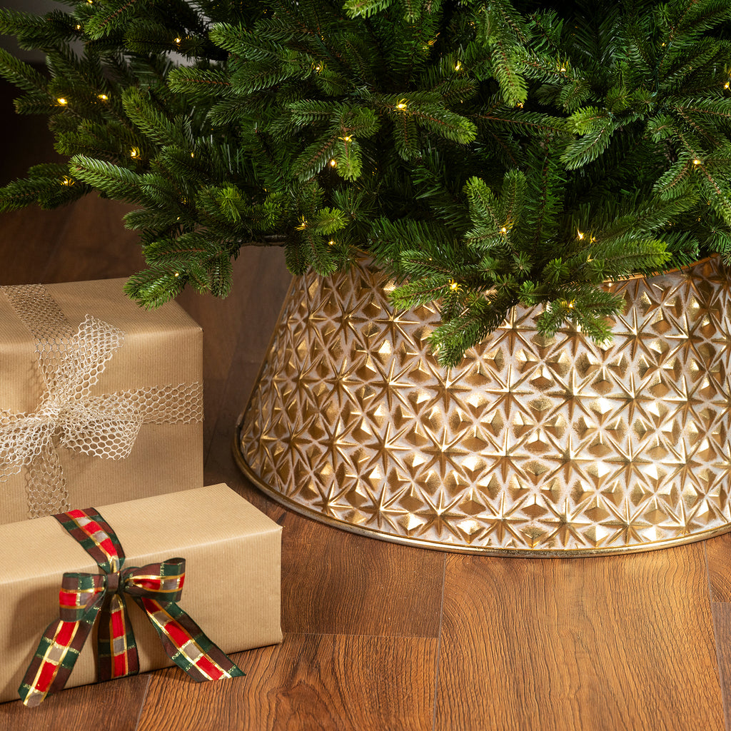 Copri base albero di natale in metallo oro antico d.54 cm | Rohome