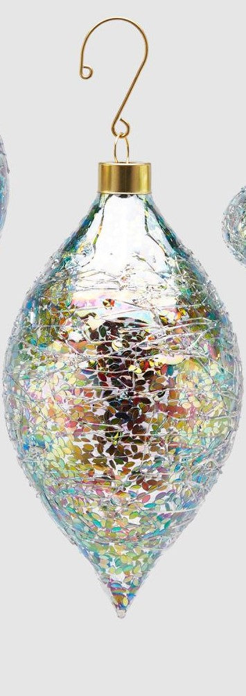 Edg -palla di natale in vetro micro foglie teal | rohome - Rohome