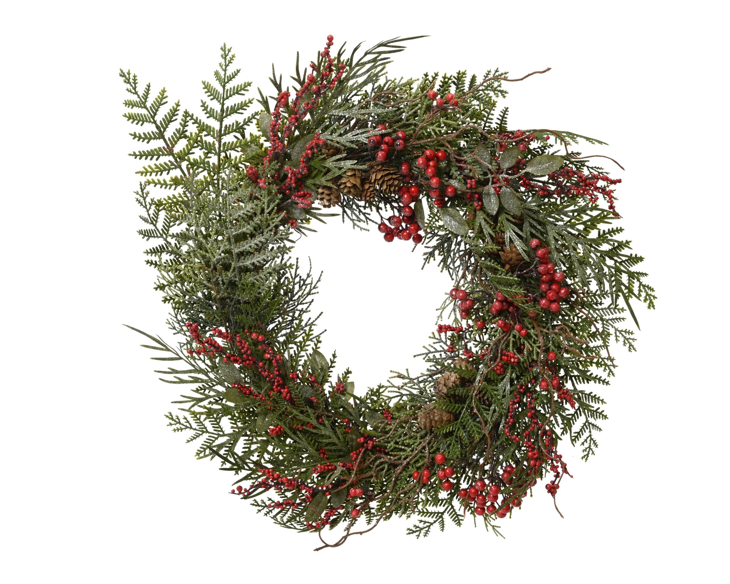 Ghirlanda natalizia glitter con frutti di bosco | rohome
