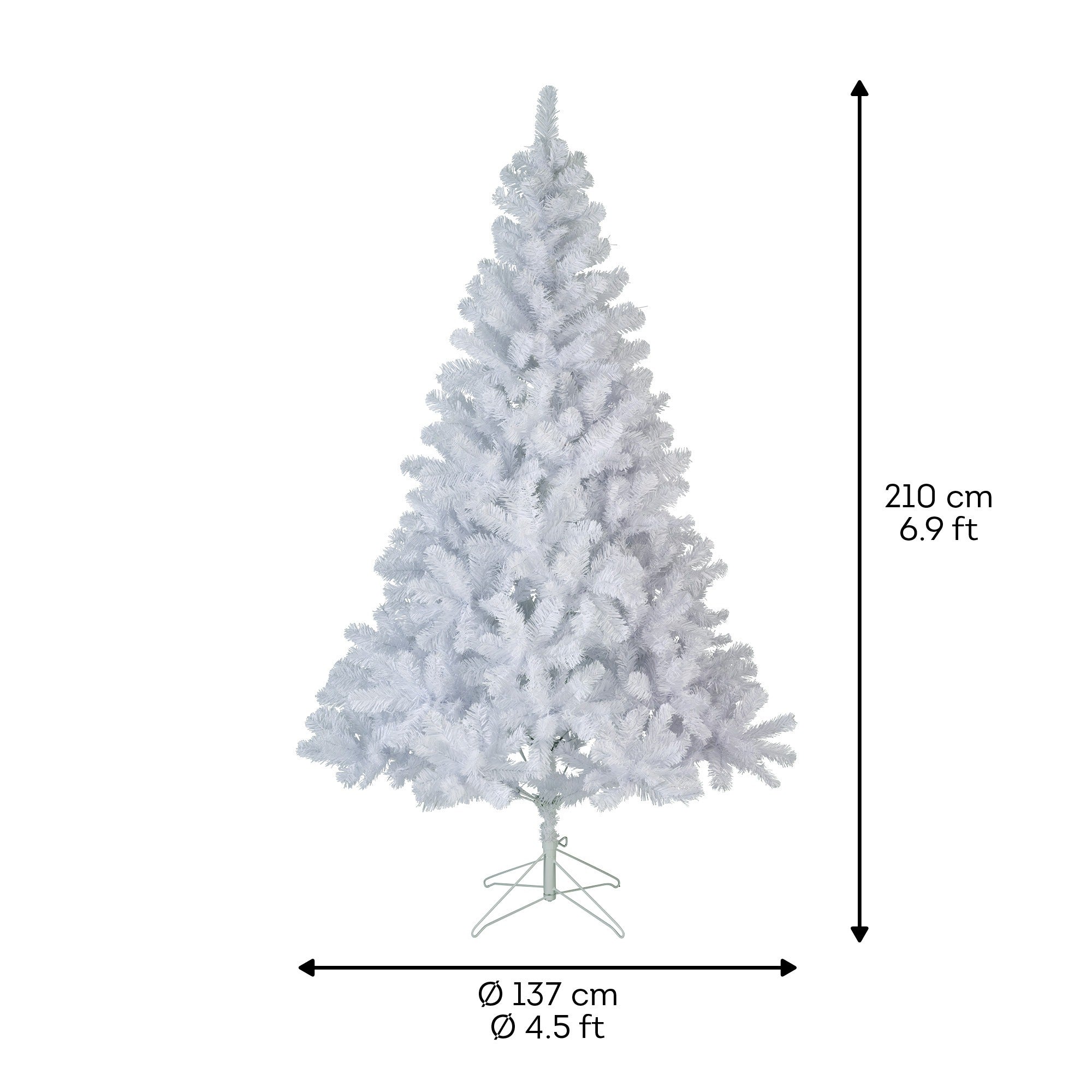 Albero di natale pino imperiale H.210cm bianco | rohome