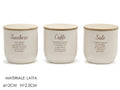 Set 3 Barattoli in latta colore bianco | rohome