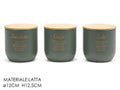 Set 3 Barattoli in latta colore verde | rohome